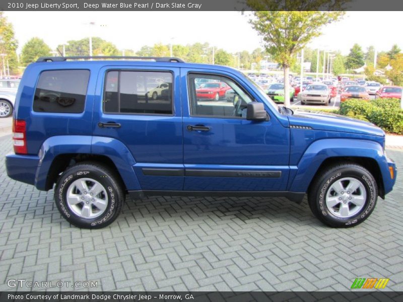 Deep Water Blue Pearl / Dark Slate Gray 2010 Jeep Liberty Sport
