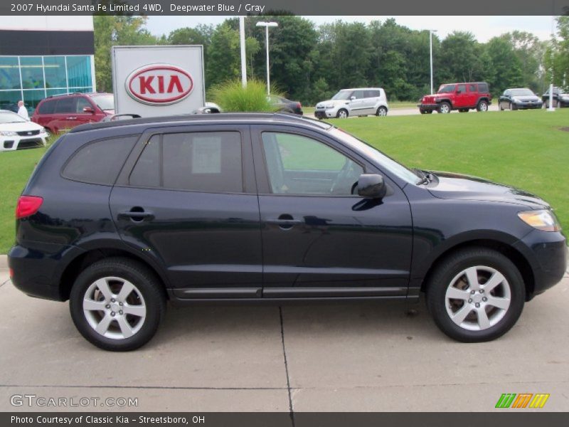 Deepwater Blue / Gray 2007 Hyundai Santa Fe Limited 4WD