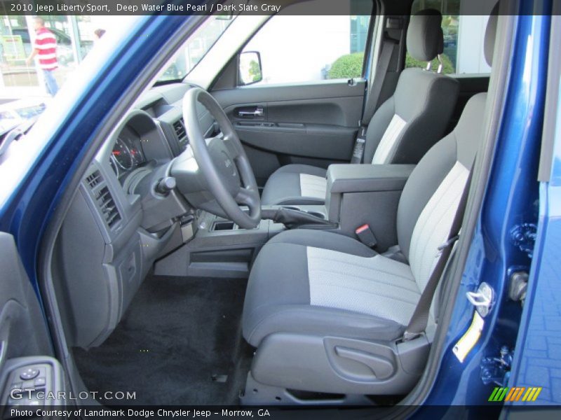 Deep Water Blue Pearl / Dark Slate Gray 2010 Jeep Liberty Sport