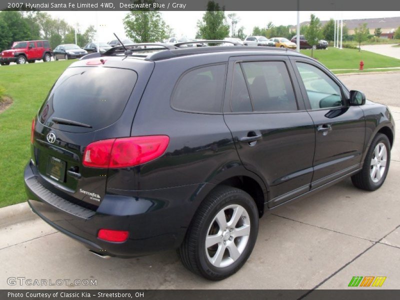 Deepwater Blue / Gray 2007 Hyundai Santa Fe Limited 4WD