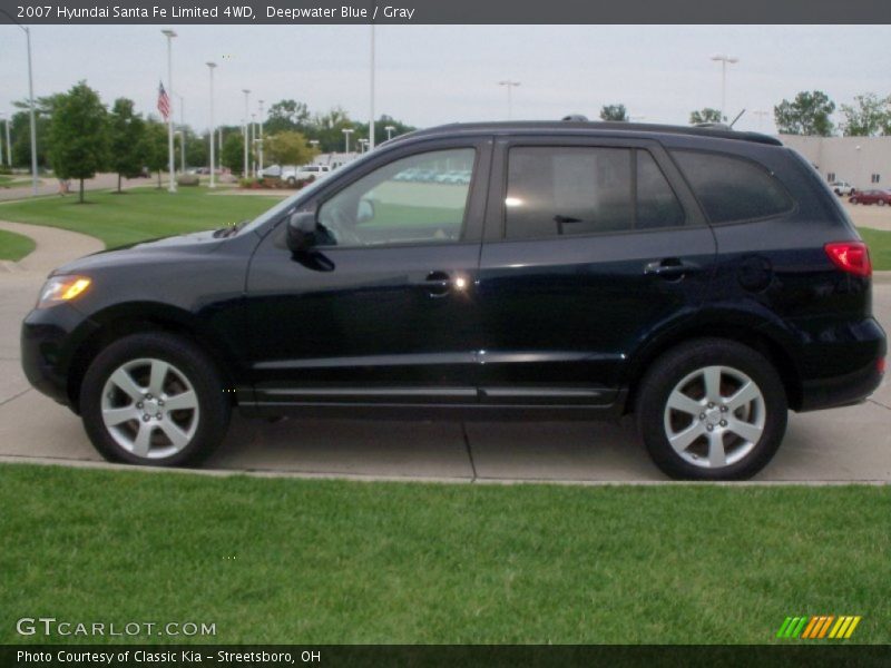 Deepwater Blue / Gray 2007 Hyundai Santa Fe Limited 4WD