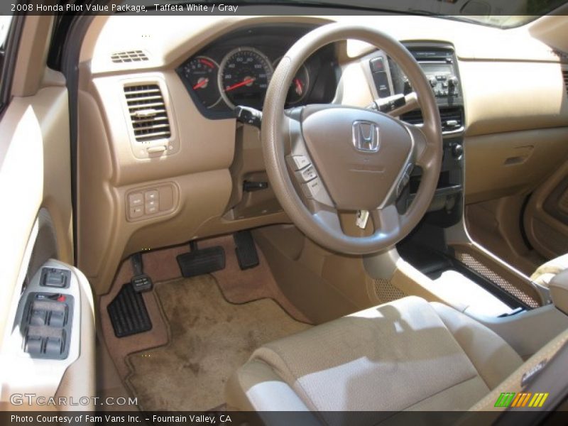 Taffeta White / Gray 2008 Honda Pilot Value Package