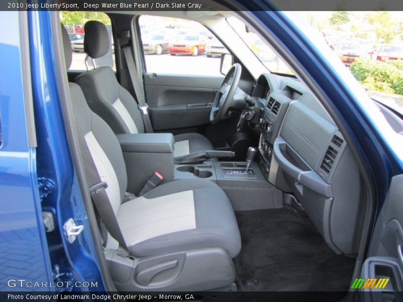 Deep Water Blue Pearl / Dark Slate Gray 2010 Jeep Liberty Sport