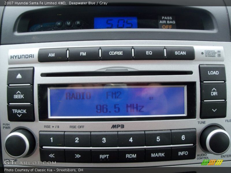 Deepwater Blue / Gray 2007 Hyundai Santa Fe Limited 4WD