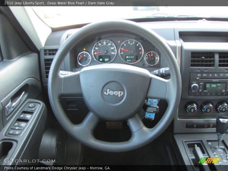 Deep Water Blue Pearl / Dark Slate Gray 2010 Jeep Liberty Sport