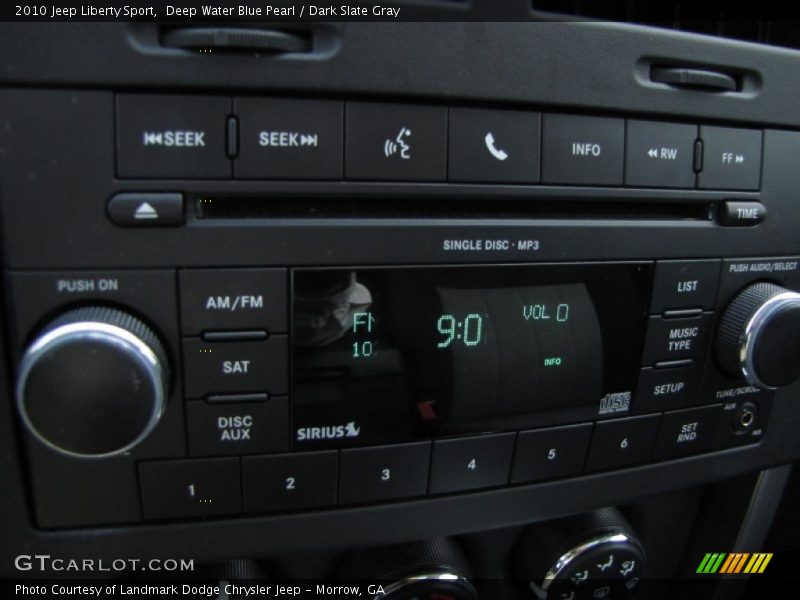 Deep Water Blue Pearl / Dark Slate Gray 2010 Jeep Liberty Sport