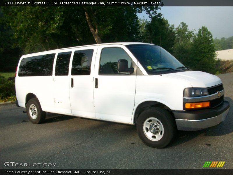  2011 Express LT 3500 Extended Passenger Van Summit White