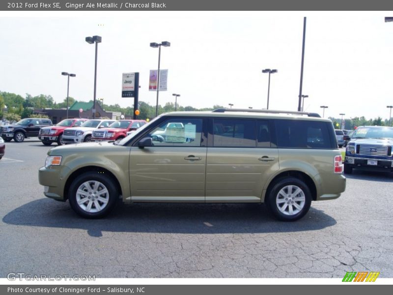 Ginger Ale Metallic / Charcoal Black 2012 Ford Flex SE