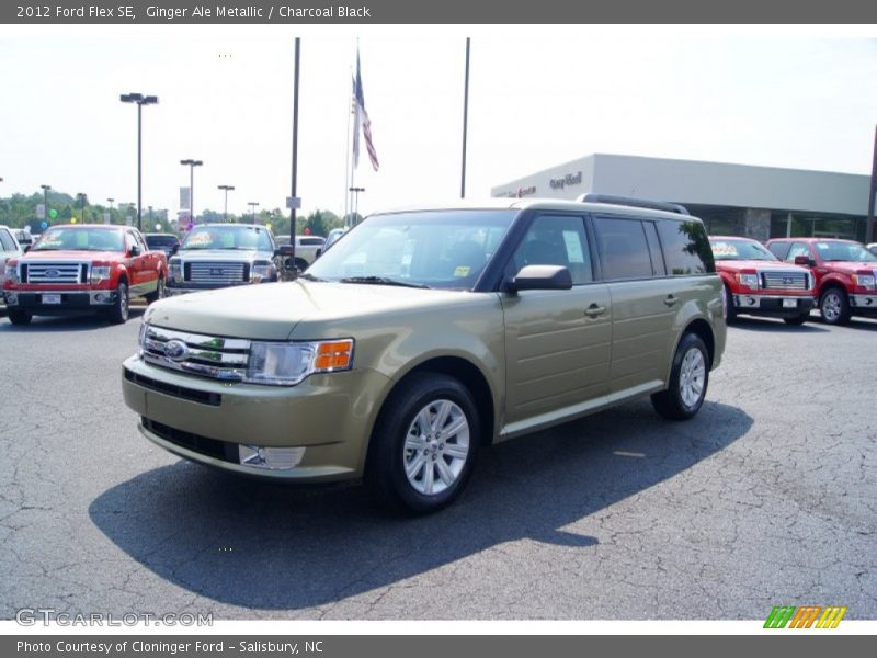Ginger Ale Metallic / Charcoal Black 2012 Ford Flex SE