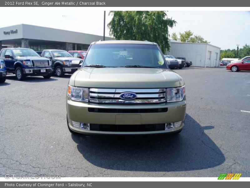 Ginger Ale Metallic / Charcoal Black 2012 Ford Flex SE