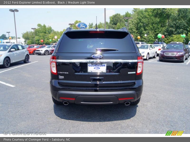 Black / Medium Light Stone 2012 Ford Explorer Limited EcoBoost