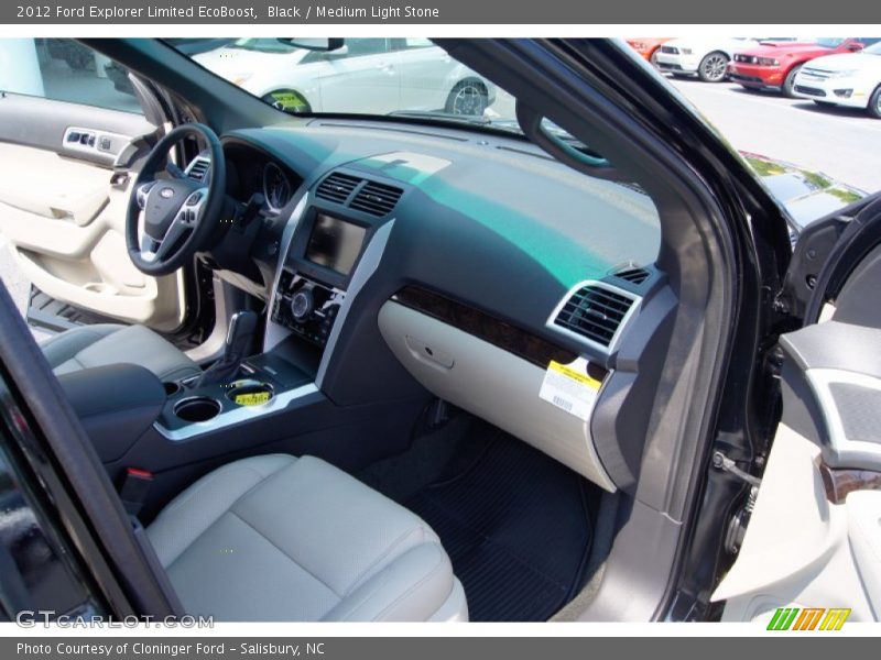 Black / Medium Light Stone 2012 Ford Explorer Limited EcoBoost