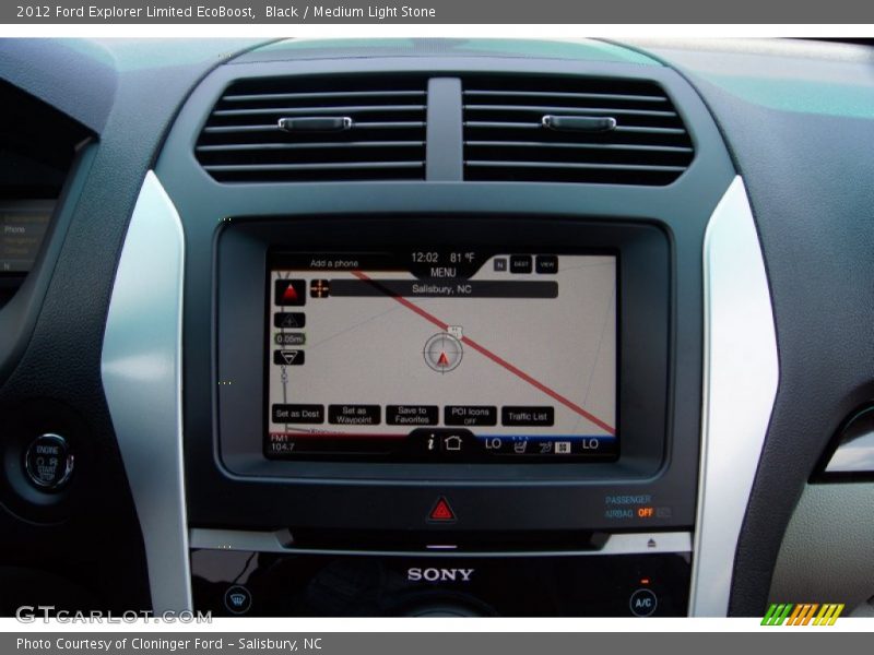 Navigation of 2012 Explorer Limited EcoBoost