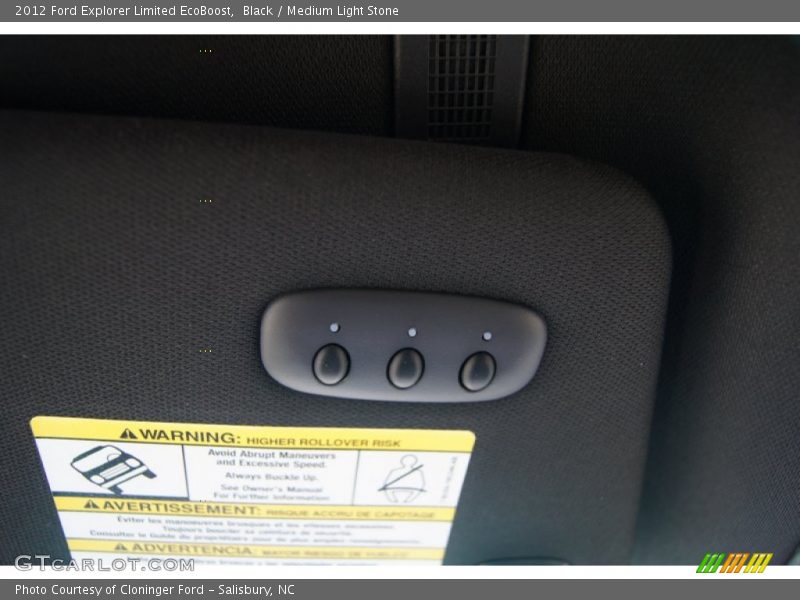 Black / Medium Light Stone 2012 Ford Explorer Limited EcoBoost
