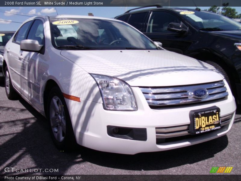 White Suede / Medium Light Stone 2008 Ford Fusion SE