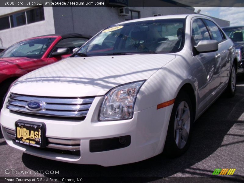 White Suede / Medium Light Stone 2008 Ford Fusion SE