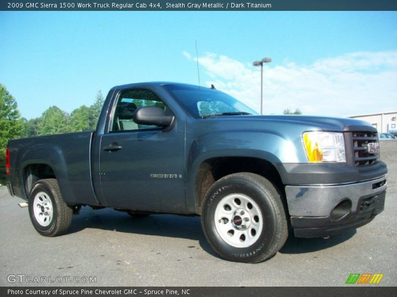 Stealth Gray Metallic / Dark Titanium 2009 GMC Sierra 1500 Work Truck Regular Cab 4x4