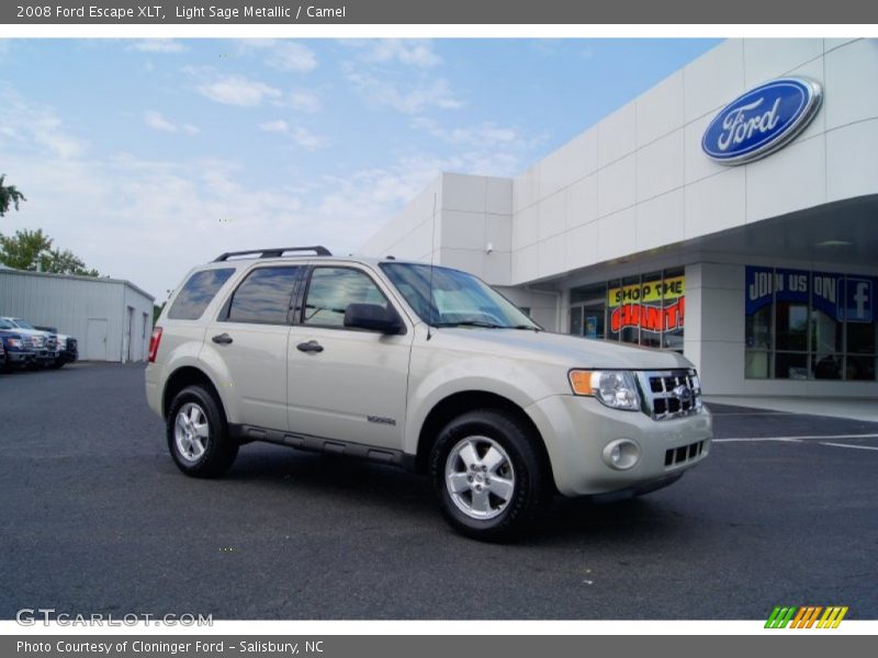 Light Sage Metallic / Camel 2008 Ford Escape XLT