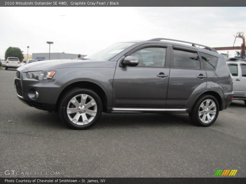 Graphite Gray Pearl / Black 2010 Mitsubishi Outlander SE 4WD