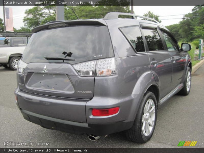 Graphite Gray Pearl / Black 2010 Mitsubishi Outlander SE 4WD