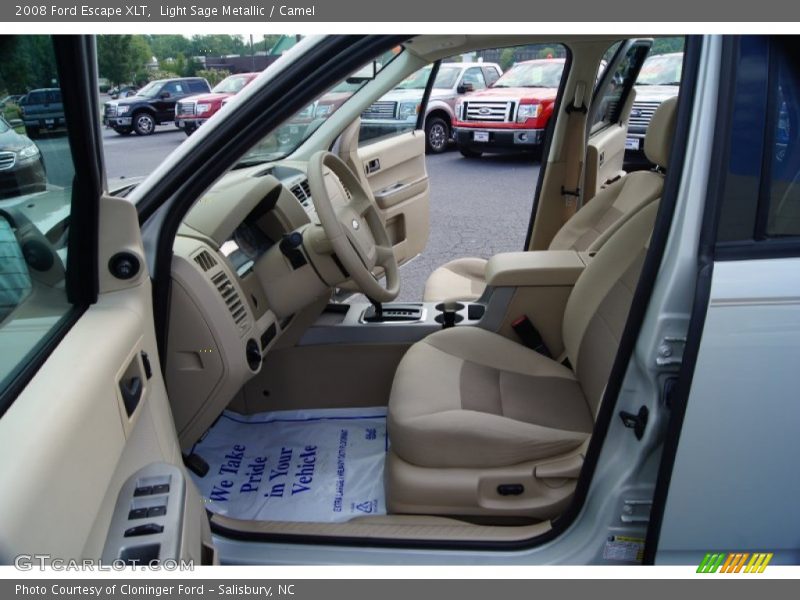 Light Sage Metallic / Camel 2008 Ford Escape XLT