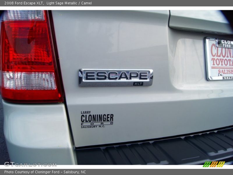 Light Sage Metallic / Camel 2008 Ford Escape XLT