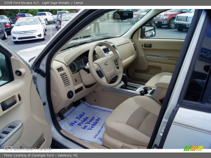 Light Sage Metallic / Camel 2008 Ford Escape XLT
