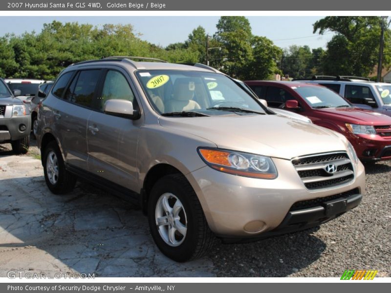 Golden Beige / Beige 2007 Hyundai Santa Fe GLS 4WD