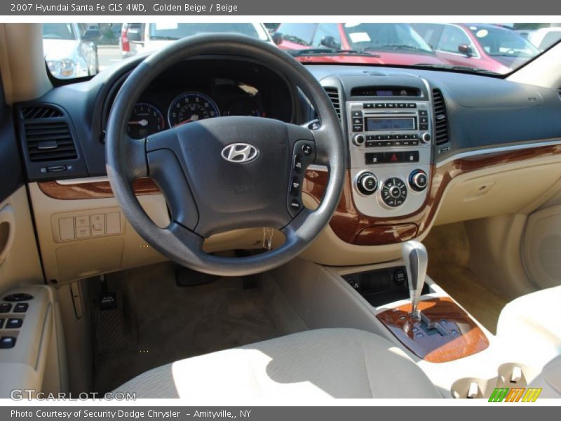 Golden Beige / Beige 2007 Hyundai Santa Fe GLS 4WD