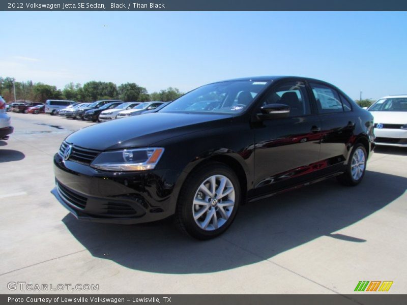 Black / Titan Black 2012 Volkswagen Jetta SE Sedan