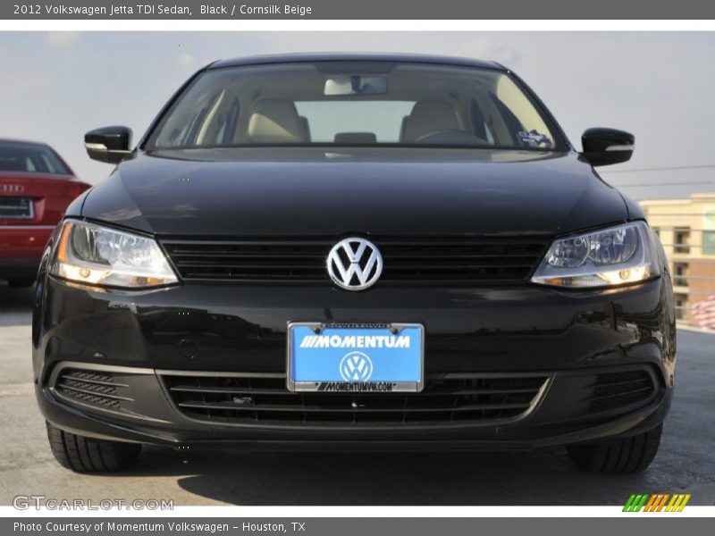 Black / Cornsilk Beige 2012 Volkswagen Jetta TDI Sedan