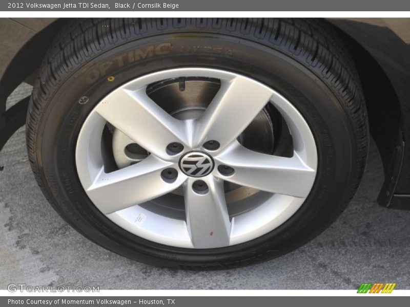 Black / Cornsilk Beige 2012 Volkswagen Jetta TDI Sedan