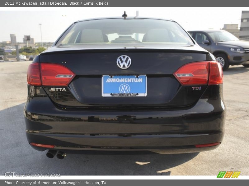 Black / Cornsilk Beige 2012 Volkswagen Jetta TDI Sedan