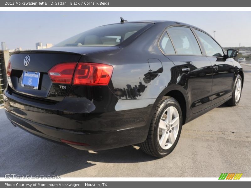 Black / Cornsilk Beige 2012 Volkswagen Jetta TDI Sedan
