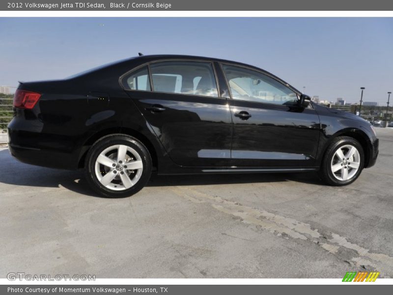 Black / Cornsilk Beige 2012 Volkswagen Jetta TDI Sedan