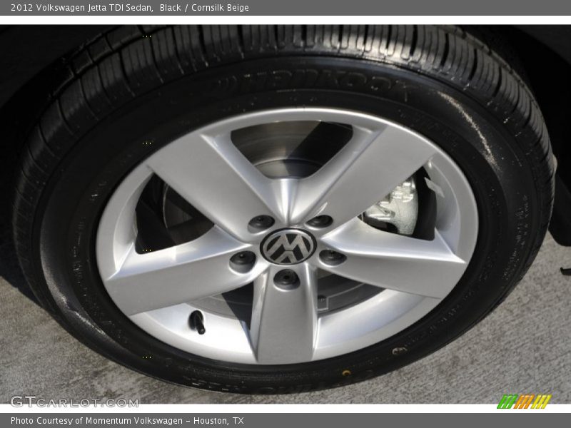 Black / Cornsilk Beige 2012 Volkswagen Jetta TDI Sedan
