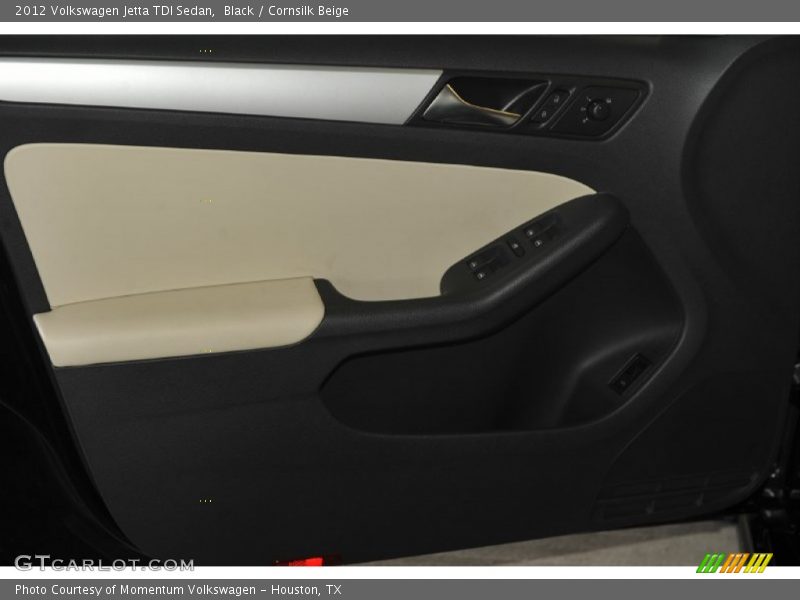 Black / Cornsilk Beige 2012 Volkswagen Jetta TDI Sedan