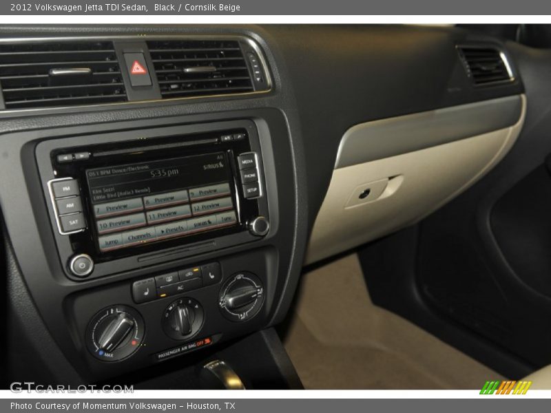 Black / Cornsilk Beige 2012 Volkswagen Jetta TDI Sedan