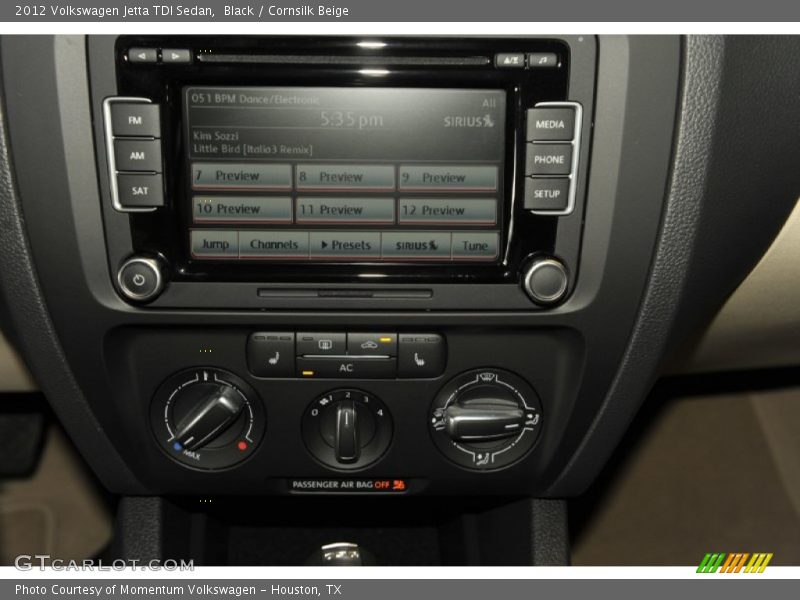Black / Cornsilk Beige 2012 Volkswagen Jetta TDI Sedan