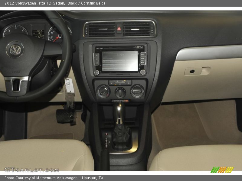 Black / Cornsilk Beige 2012 Volkswagen Jetta TDI Sedan