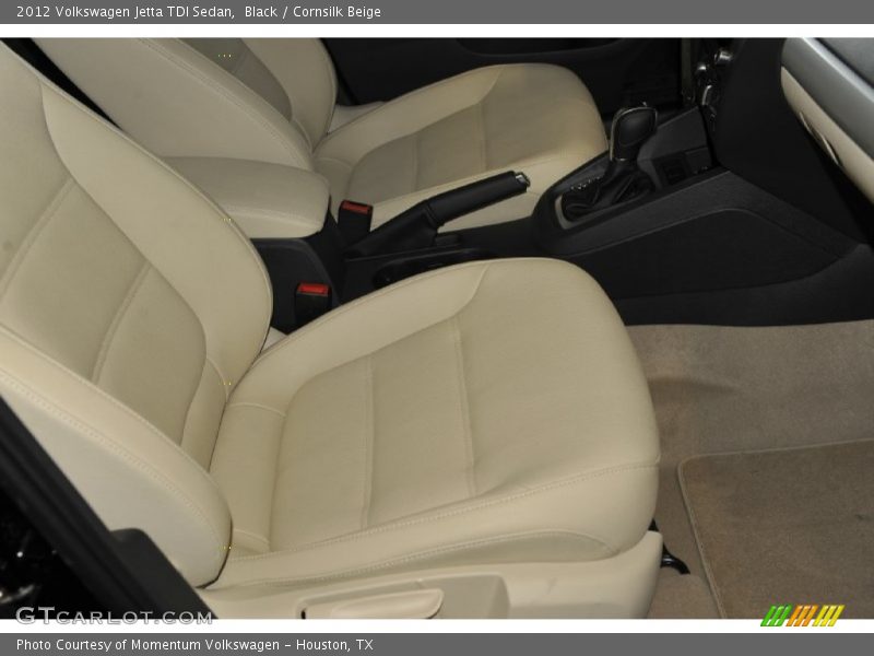 Black / Cornsilk Beige 2012 Volkswagen Jetta TDI Sedan