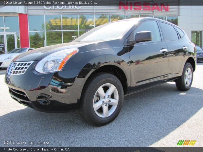 Wicked Black / Gray 2010 Nissan Rogue S 360 Value Package