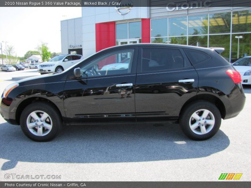 Wicked Black / Gray 2010 Nissan Rogue S 360 Value Package