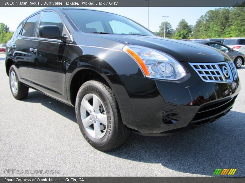 Wicked Black / Gray 2010 Nissan Rogue S 360 Value Package