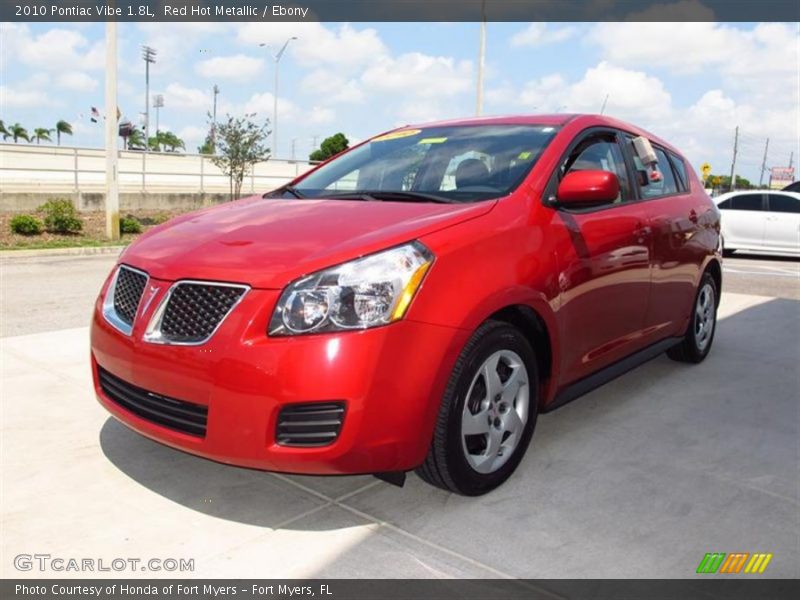 Red Hot Metallic / Ebony 2010 Pontiac Vibe 1.8L