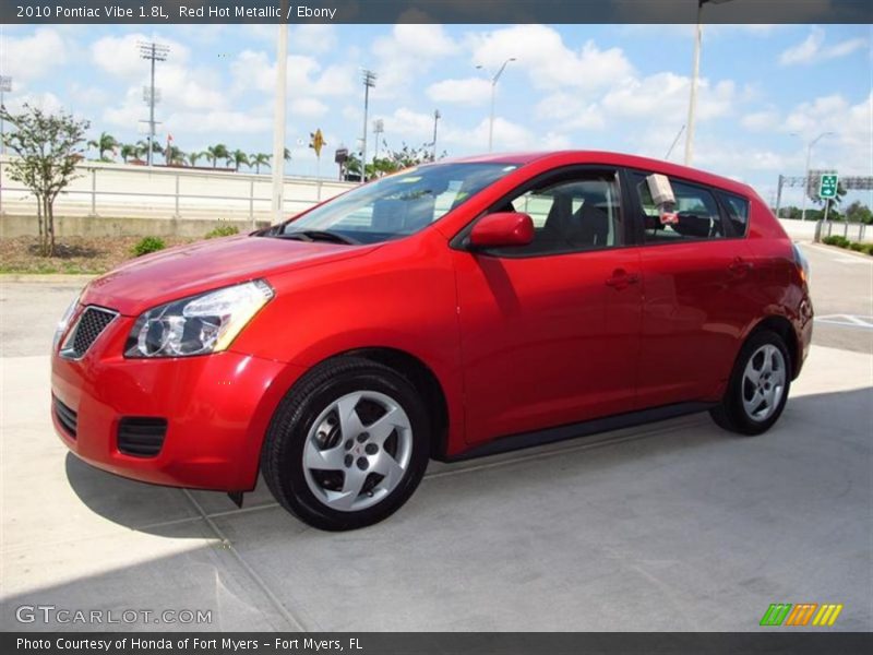 Red Hot Metallic / Ebony 2010 Pontiac Vibe 1.8L