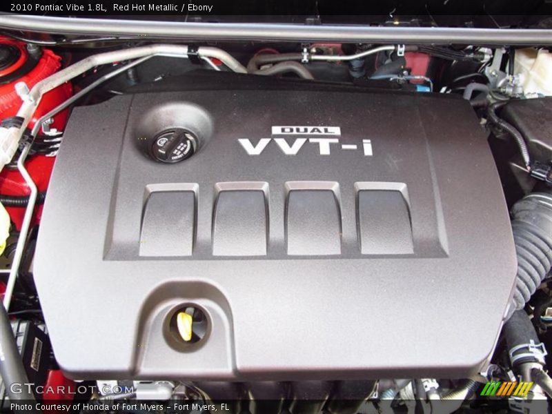 Red Hot Metallic / Ebony 2010 Pontiac Vibe 1.8L