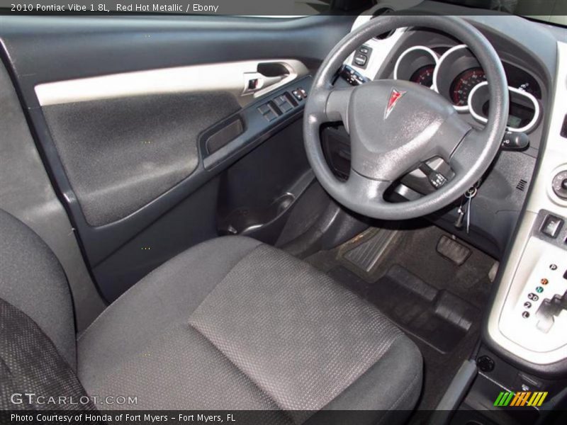 Red Hot Metallic / Ebony 2010 Pontiac Vibe 1.8L