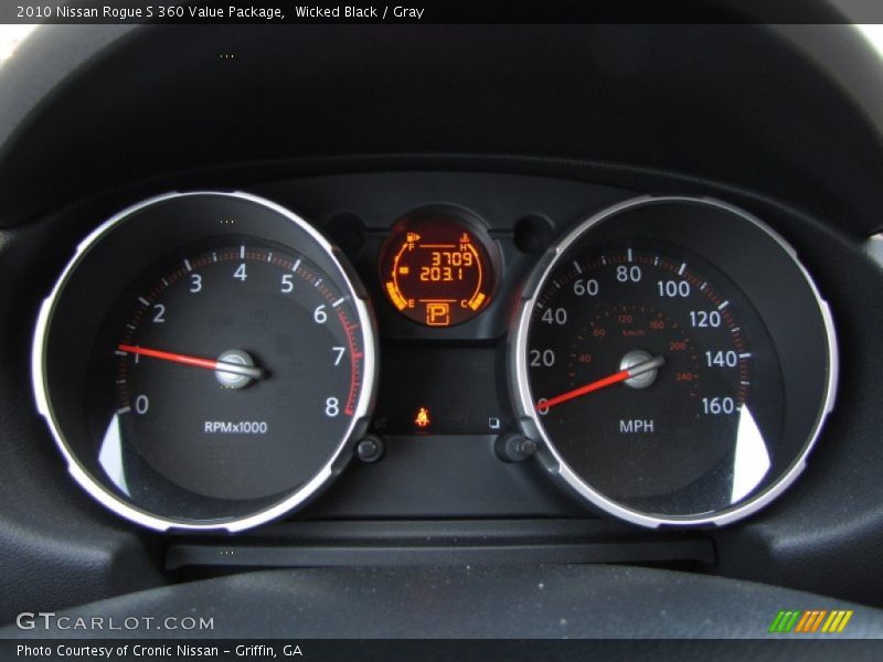 Wicked Black / Gray 2010 Nissan Rogue S 360 Value Package
