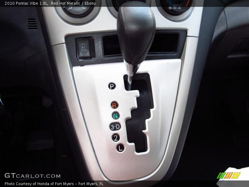 Red Hot Metallic / Ebony 2010 Pontiac Vibe 1.8L